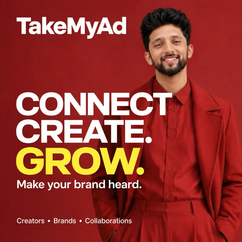 Saifudheen TP, founder of TakeMyAd and Misfo6 Solutions, wearing a red coat against a red background